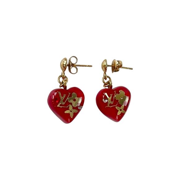 Louis Vuitton Heart Earrings - Picture 1 of 6